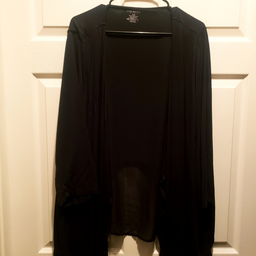 Lane Bryant, open-front overpiece, black, size 26/28